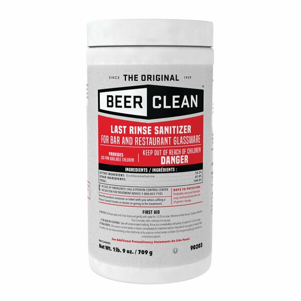 Diversey Beer Clean Last Rinse Glass Sanitizer, Powder, 25 oz Container, PK2 90203